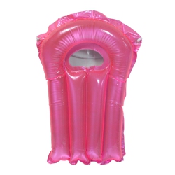 SWIM CENTRAL 30-Inch Inflatable Transparent With Metallic Silver Surf Rider Pool Float In Pink