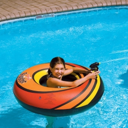 SWIMLINE 42" And Black Inflatable Power Blaster Swimming Pool Inner Tube In Orange
