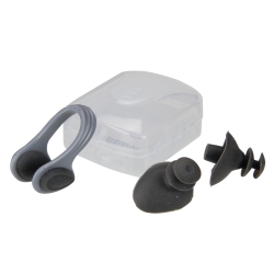 SWIM CENTRAL 2" Gray And Nose Clip And Ear Plug Swimming Pool Accessory Set With Case In Black