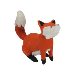 NORTHLIGHT 15.75" And Cream Plush Sitting Fox Fall Tabletop Decor In Orange