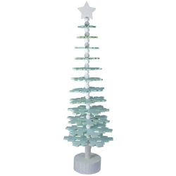 NORTHLIGHT 23" Snowflake Cutout Christmas Tree With A Star Table Top Decor In Blue