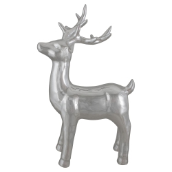 NORTHLIGHT 14" Metallic Standing Reindeer Christmas Tabletop Decor In Silver
