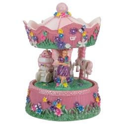 NORTHLIGHT 6.5" Children's Rotating Magical Fairy Musical Carousel