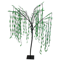 NORTHLIGHT 6' Lighted Christmas Willow Tree Outdoor Decoration - Led Lights In Green