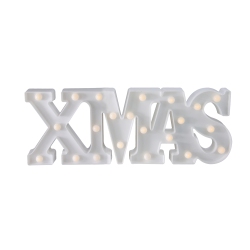 NORTHLIGHT 18.5" Battery Operated Led Lighted Xmas Christmas Marquee Sign In White