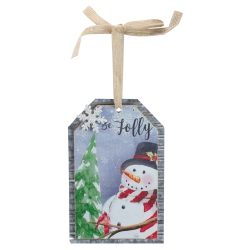 NORTHLIGHT 8" Galvanized Metal 'be Jolly' Gift Tag Christmas Wall Decor