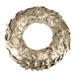 NORTHLIGHT Layered Leaves Christmas Wreath, 15.5-Inch, Unlit In Gold