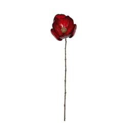 NORTHLIGHT 23" And Brown Magnolia Artificial Christmas Stem In Red