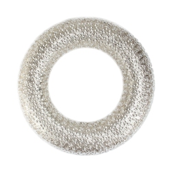 NORTHLIGHT And Clear Beaded Artificial Christmas Wreath - 20-Inch, Unlit In Silver