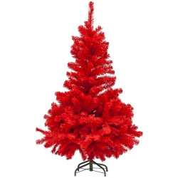 NORTHLIGHT 4' Scarlett Pine Artificial Christmas Tree, Unlit In Red