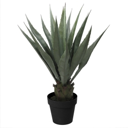 NORTHLIGHT 30" And Brown Potted Artificial Agave Succulent Plant In Green