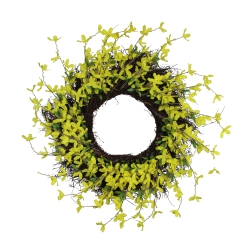 NORTHLIGHT Forsythia And Grapevine Artificial Floral Wreath 24-Inch In Yellow