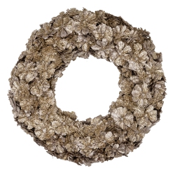 NORTHLIGHT Glitter Pine Cone Artificial Christmas Wreath, 12-Inch In Gold
