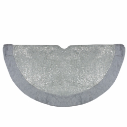 NORTHLIGHT 48" And Silver Faux Fur Snake Skin Pattern Christmas Tree Skirt In Gray