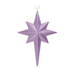 CHRISTMAS CENTRAL 20" Lavender Glittered Bethlehem Star Shatterproof Christmas Ornament In Purple