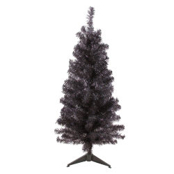 NORTHLIGHT 4' Slim Iridescent Artificial Tinsel Christmas Tree - Unlit In Brown