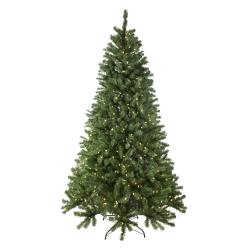 NORTHLIGHT 7.5' Pre-Lit Full Multi-Function Basset Pine Artificial Christmas Tree - Dual Color Led Lights