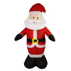 NORTHLIGHT 48" And White Inflatable Santa Claus Led Lighted Christmas Outdoor Decor In Red