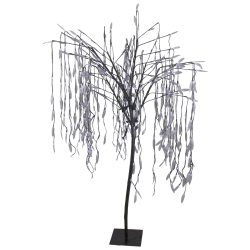 NORTHLIGHT 6' Lighted Christmas Willow Tree Outdoor Decoration - Pure Led Lights In White