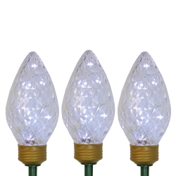 NORTHLIGHT Set Of 3 Lighted Led C9 Bulb Christmas Pathway Marker Lawn Stakes - Clear Lights