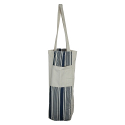AVON 25" And White Striped Hanging Storage Tote Bag In Blue