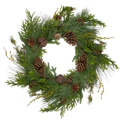 NORTHLIGHT Rustic And Brown Artificial Christmas Pinecone Wreath - 30-Inch, Unlit In Green