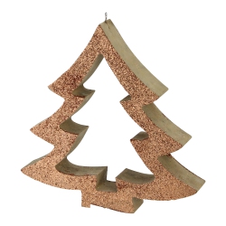 NORTHLIGHT 7" Glittered Cutout Christmas Tree Ornament In Brown