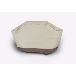 LB INTERNATIONAL Durable Outdoor Patio Full Embossed Vinyl Premium Gas Grill Cover - Taupe