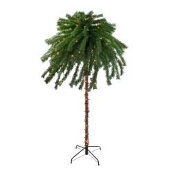 NORTHLIGHT 4' Pre-Lit Tropical Artificial Palm Tree - Clear Lights