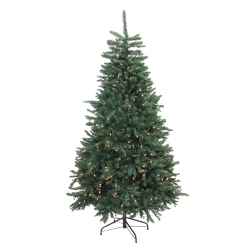 NORTHLIGHT 6.5' Pre-Lit Full Artificial Northern Pine Christmas Tree - Clear Lights
