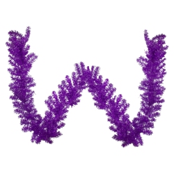 NORTHLIGHT 9' X 12" Metallic Tinsel Artificial Christmas Garland - Unlit In Purple