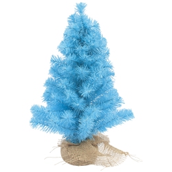 NORTHLIGHT 17.5" Cerulean Pine Tree In Natural Jute Base Christmas Decoration In Blue