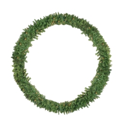 NORTHLIGHT Pre-Lit Buffalo Fir Artificial Christmas Wreath - 72-Inch, Clear Lights