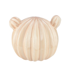 NORTHLIGHT 5" Apricot Striped Ceramic Cactus Bud Tabletop Decor In Orange