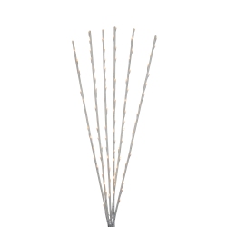 NORTHLIGHT Set Of 6 Branch Spray Driveway Pathway Markers - 8 Ft, Led Warm Lights In White