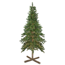 NORTHLIGHT 6.5' Pre-Lit Slim Royal Alpine Artificial Christmas Tree - Clear Lights
