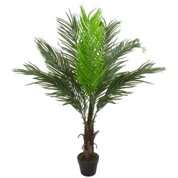 NORTHLIGHT 3.75' Potted Phoenix Palm Brown And Artificial Christmas Tree - Unlit In Green