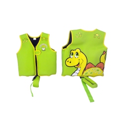 POOL CENTRAL 14" Intermediate Smiling Dinosaur Unisex Child Swim Vest In Green