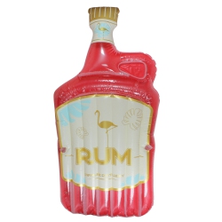 SWIM CENTRAL Inflatable Rum Bottle Island Lounger Swimming Pool Float, 105-Inch In Red