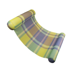 SWIM CENTRAL Inflatable And Blue Plaid Extra Large Water Hammock Pool Lounger, 54-Inch In Green