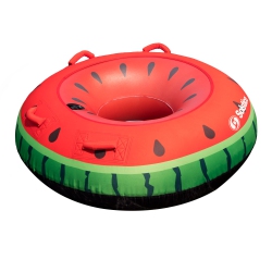 POOL CENTRAL 48-Inch Inflatable And Green Single Rider Watermelon Tube In Red