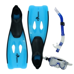 SWIM CENTRAL 3PC And Black Adult Swimming Pool Snorkeling Set - Medium In Blue