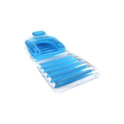 SWIM CENTRAL Inflatable Swimming Pool Or Patio Chair And Chaise Lounge, 74-Inch In Blue