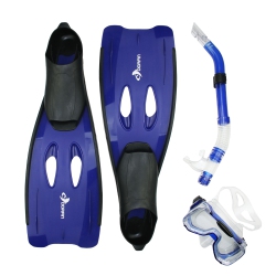 POOL CENTRAL 18" And Black Reef Diver Adult Pro Scuba Snorkeling Swimming Pool Set - Extra Small In Blue
