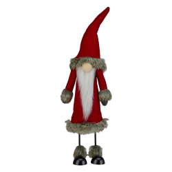 NORTHLIGHT 17" And White Santa Gnome Christmas Figurine In Red
