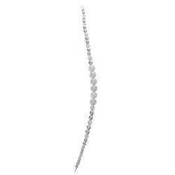 ALLSTATE 16" Clear And Beaded Circle Decorative Smooth Christmas Icicle Ornament In Silver