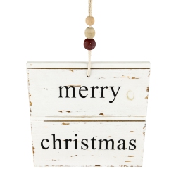 NORTHLIGHT 8" Reclaimed Wood Merry Christmas Wall Sign