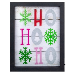 NORTHLIGHT 9" Led Lighted "ho, Ho, Ho" With Snowflakes Christmas Wall Art