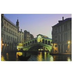NORTHLIGHT Led Lighted Venice, Italy Grand Canal Canvas Wall Art 15.75" X 23.5
