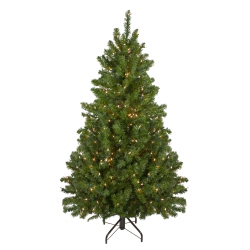 NORTHLIGHT 5' Pre-Lit Medium Canadian Pine Artificial Christmas Tree, Clear Lights